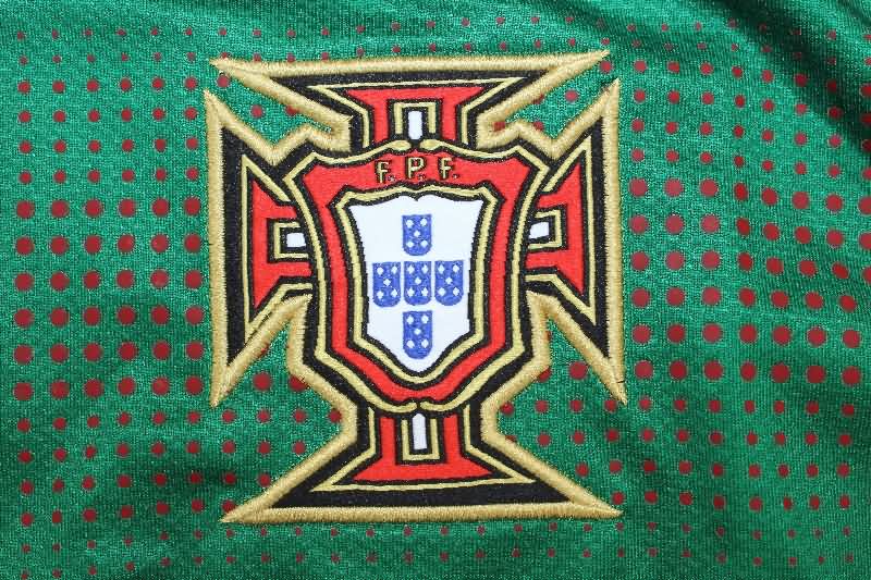 AAA(Thailand) Portugal 2010 Home Long Sleeve Retro Soccer Jersey (Player)