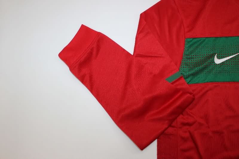 AAA(Thailand) Portugal 2010 Home Long Sleeve Retro Soccer Jersey (Player)