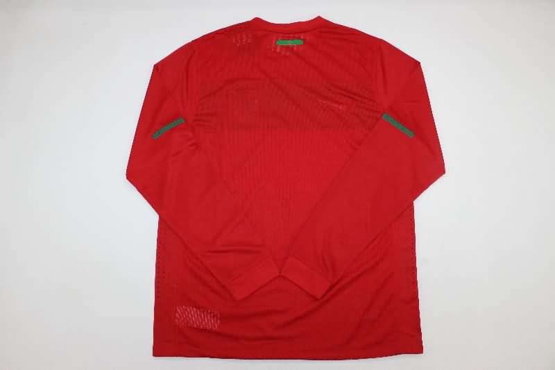 AAA(Thailand) Portugal 2010 Home Long Sleeve Retro Soccer Jersey (Player)