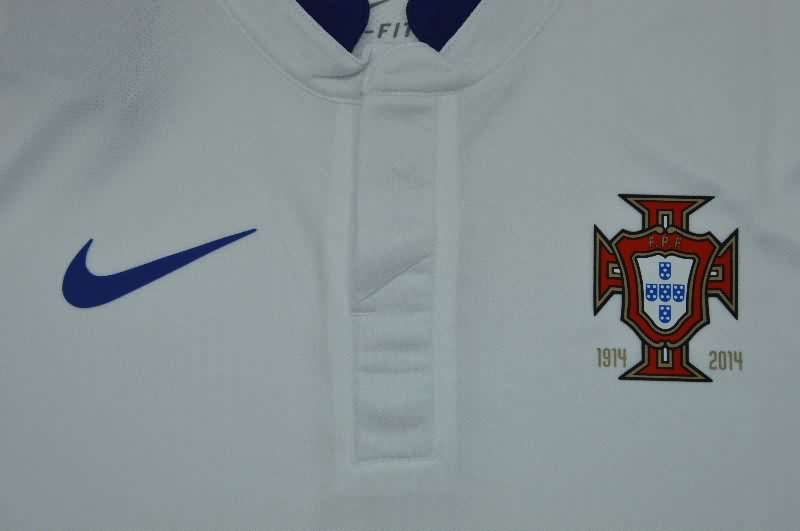 AAA(Thailand) Portugal 2014 Away Retro Long Sleeve Soccer Jersey (Player)
