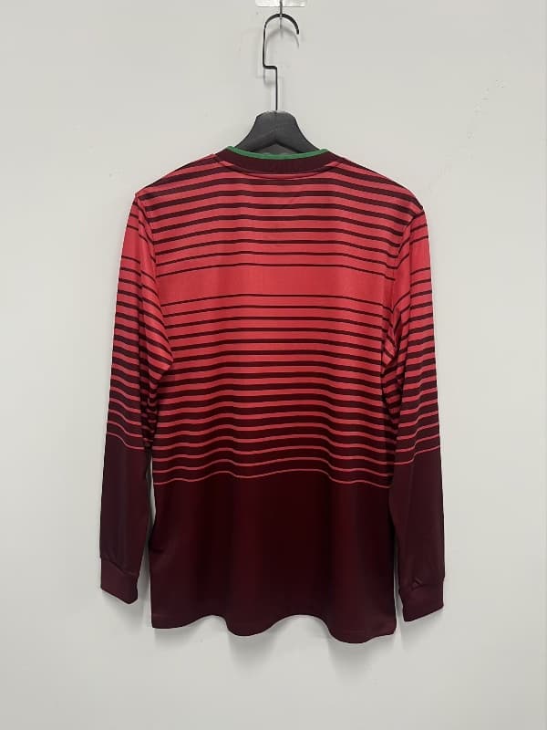 AAA(Thailand) Portugal 2014 Home Retro Long Sleeve Soccer Jersey