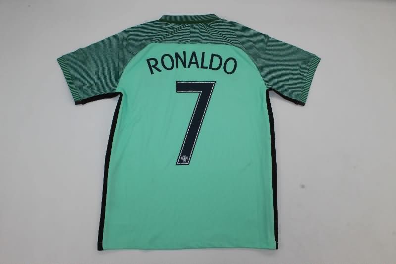 AAA(Thailand) Portugal 2016 Away Retro Soccer Jersey