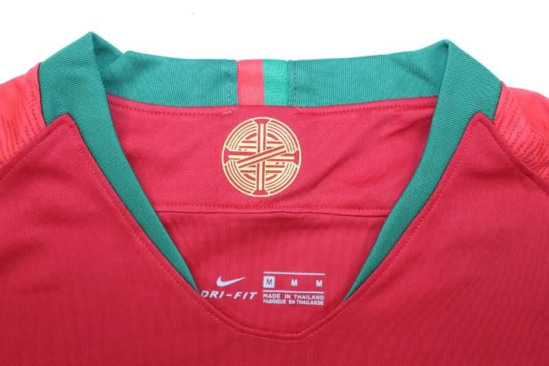 AAA(Thailand) Portugal 2018 Home Long Sleeve Retro Soccer Jersey