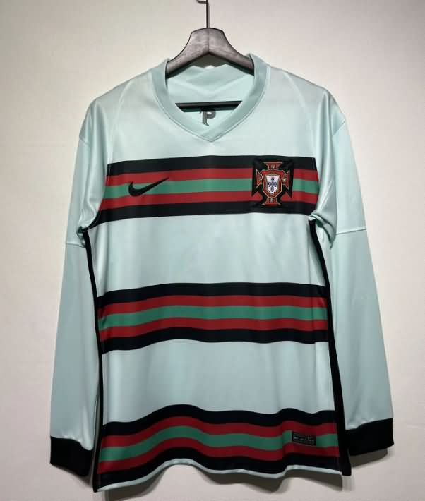 AAA(Thailand) Portugal 2020 Away Long Sleeve Retro Soccer Jersey