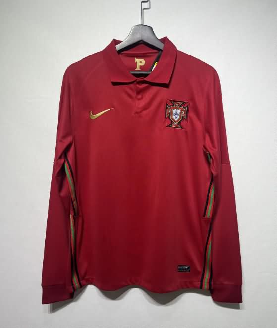 AAA(Thailand) Portugal 2020 Home Long Sleeve Retro Soccer Jersey