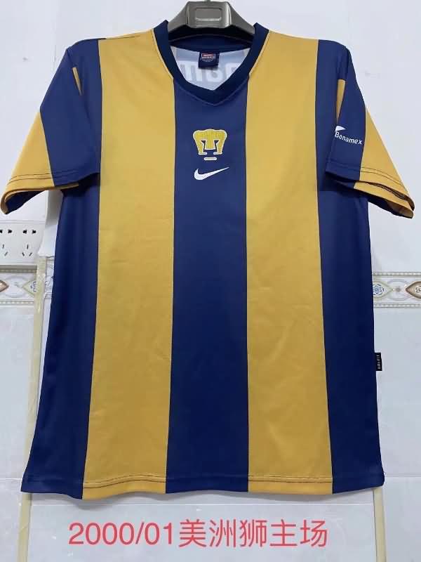 AAA(Thailand) Pumas UNAM 2000/01 Home Retro Soccer Jersey