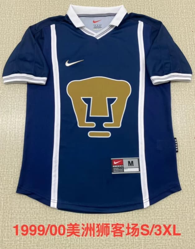 AAA(Thailand) Pumas UNAM 1999/00 Away Retro Soccer Jersey AAA(Thailand) Pumas UNAM 1999/00 Away Retro Soccer Jersey