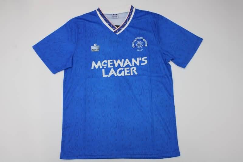 AAA(Thailand) Rangers 1990/92 Home Retro Soccer Jersey