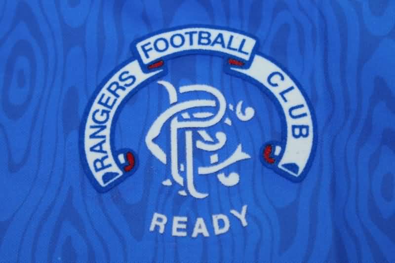 AAA(Thailand) Rangers 1990/92 Home Retro Soccer Jersey