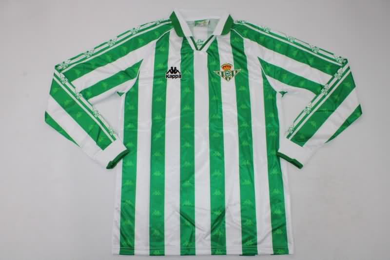 AAA(Thailand) Real Betis 1995/97 Home Long Slevee Retro Soccer Jersey