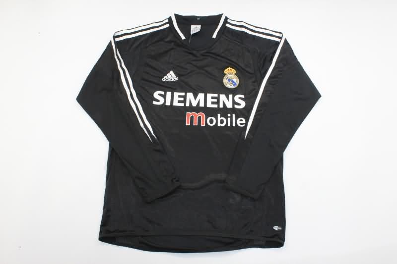 AAA(Thailand) Real Madrid 2004/05 Away Long Sleeve Retro Soccer Jersey