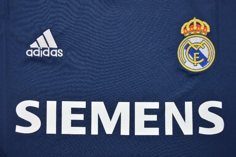 AAA(Thailand) Real Madrid 2005/06 Away Long Sleeve Retro Soccer Jersey