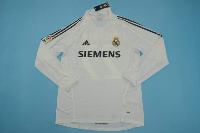 AAA(Thailand) Real Madrid 2005/06 Home Retro Soccer Jersey(L/S)