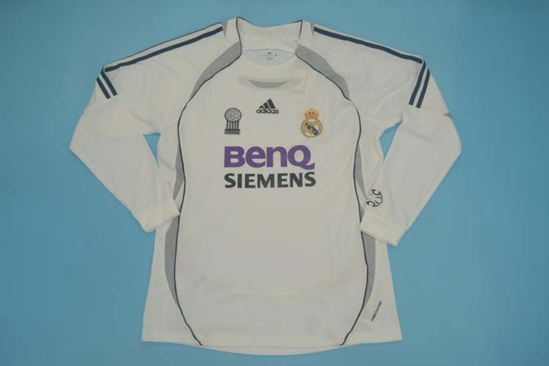 AAA(Thailand) Real Madrid 2006/07 Home Retro Soccer Jersey(L/S)