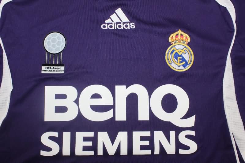 AAA(Thailand) Real Madrid 2006/07 Third Long Sleeve Retro Soccer Jersey
