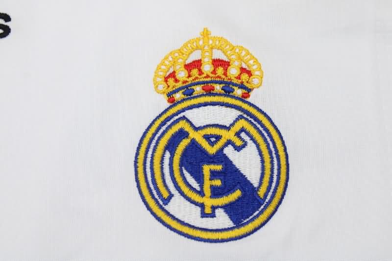 AAA(Thailand) Real Madrid 2009/10 Home Long Sleeve Retro Soccer Jersey