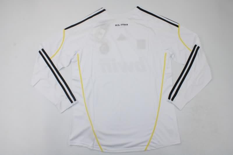 AAA(Thailand) Real Madrid 2009/10 Home Long Sleeve Retro Soccer Jersey