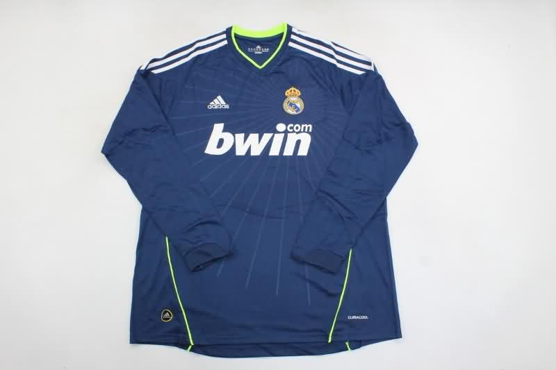 AAA(Thailand) Real Madrid 2010/11 Away Long Sleeve Retro Soccer Jersey