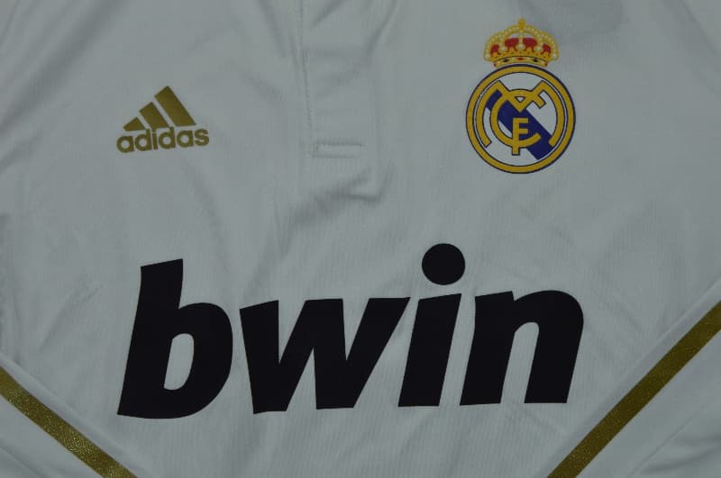 AAA(Thailand) Real Madrid 2011/12 Home Retro Long Sleeve Soccer Jersey (Player)