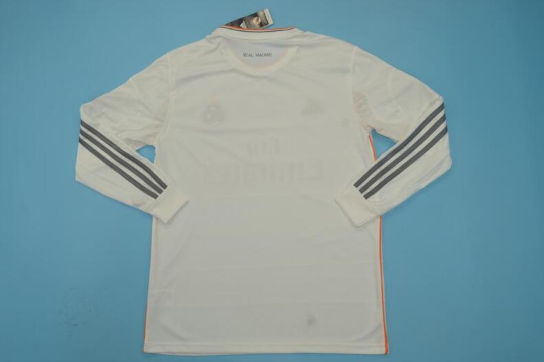 AAA(Thailand) Real Madrid 2013/14 Home UCL Retro Jersey(L/S)