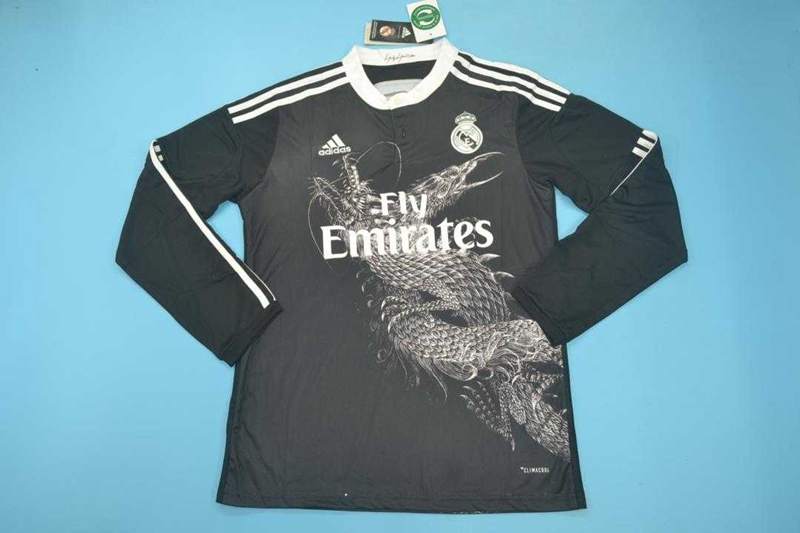 AAA(Thailand) Real Madrid 2014/15 Third Retro Soccer Jersey(L/S)