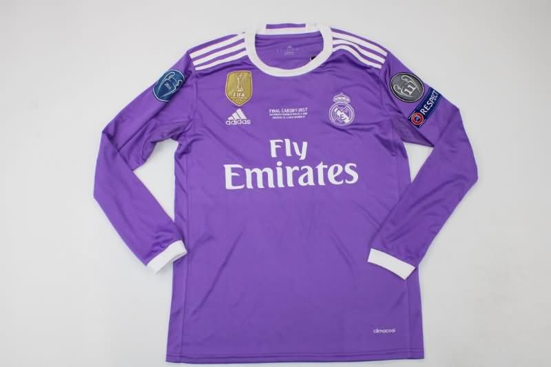 AAA(Thailand) Real Madrid 2016/17 Away Retro Long Sleeve Jersey