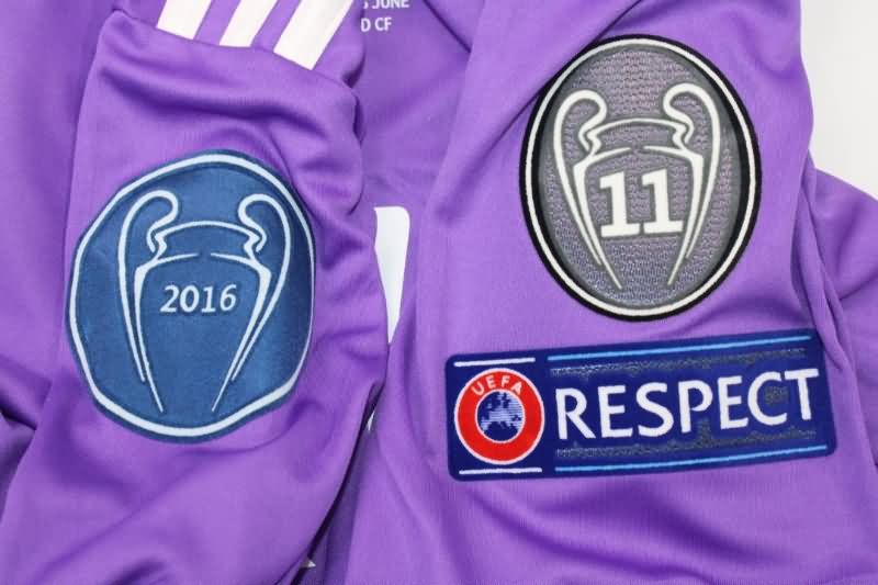 AAA(Thailand) Real Madrid 2016/17 Away Retro Long Sleeve Jersey