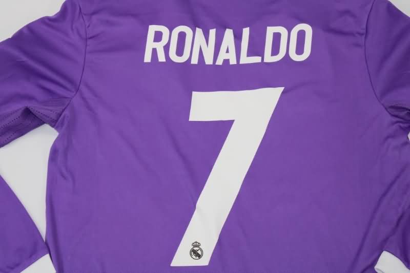 AAA(Thailand) Real Madrid 2016/17 Away Retro Long Sleeve Jersey