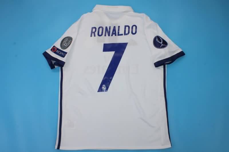 AAA(Thailand) Real Madrid 2016/17 Home Retro Soccer Jersey