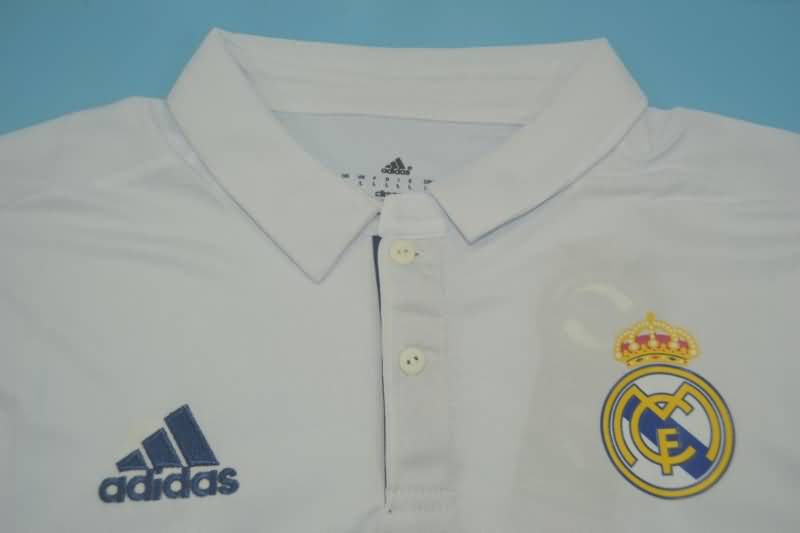 AAA(Thailand) Real Madrid 2016/17 Home Long Sleeve Retro Soccer Jersey