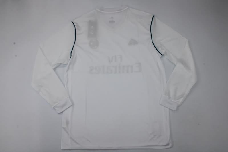 AAA(Thailand) Real Madrid 2017/18 Home Long Sleeve Retro Soccer Jersey