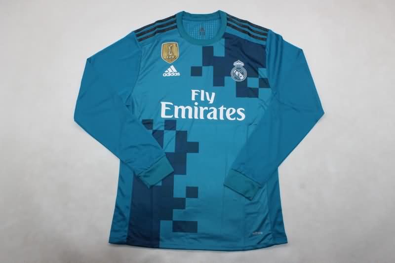 AAA(Thailand) Real Madrid 2017/18 Third Long Sleeve Retro Soccer Jersey (Player)