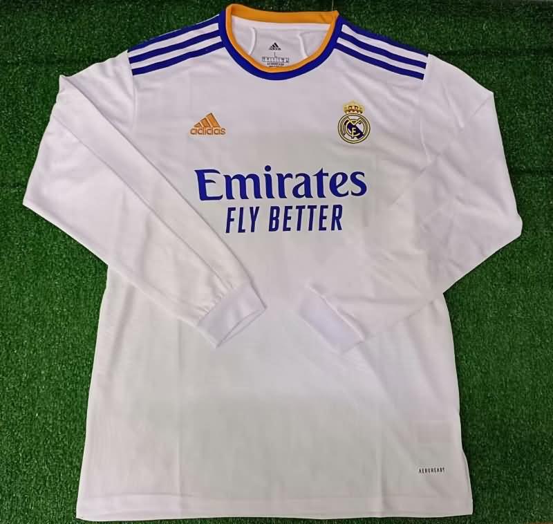 AAA(Thailand) Real Madrid 2020/21 Home Long Sleeve Retro Soccer Jersey