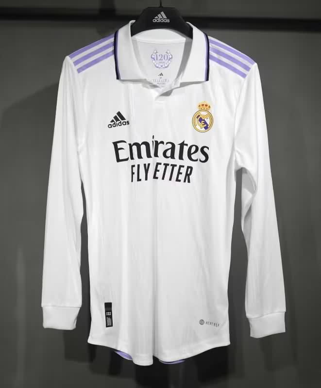 AAA(Thailand) Real Madrid 2022/23 Home Long Sleeve Soccer Jersey (Player)