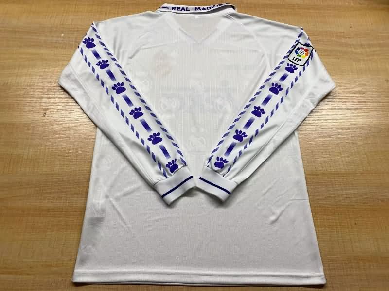 AAA(Thailand) Real Madrid 1996/97 Home Long Sleeve Retro Soccer Jersey