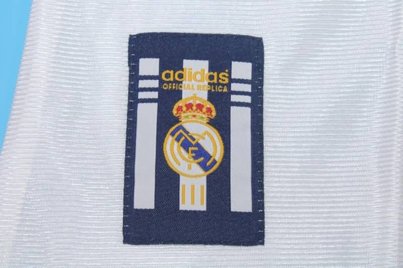 AAA(Thailand) Real Madrid 1998/00 Home Retro Long Slevee Soccer Jersey