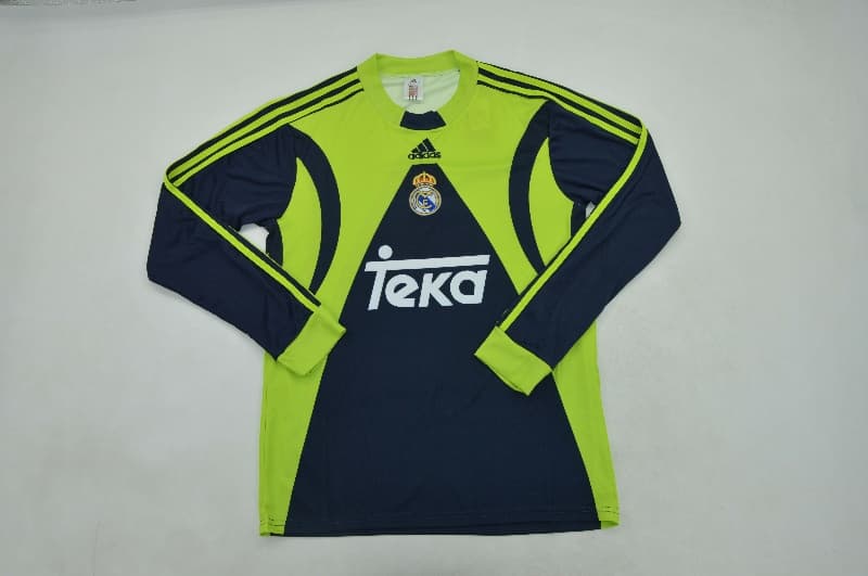 AAA(Thailand) Real Madrid 1999/00 Goalkeeper Long Retro Soccer Jersey