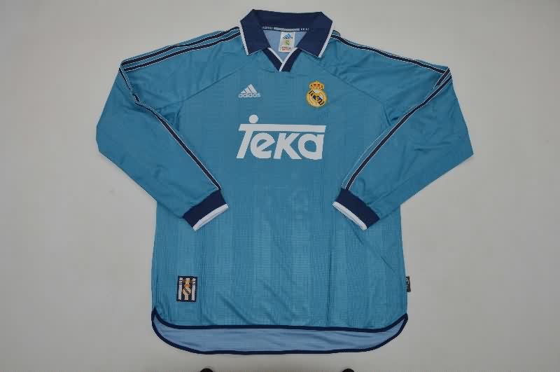 AAA(Thailand) Real Madrid 1999/01 Third Long Sleeve Retro Soccer Jersey AAA(Thailand) Real Madrid 1999/01 Third Long Sleeve Retro Soccer Jersey