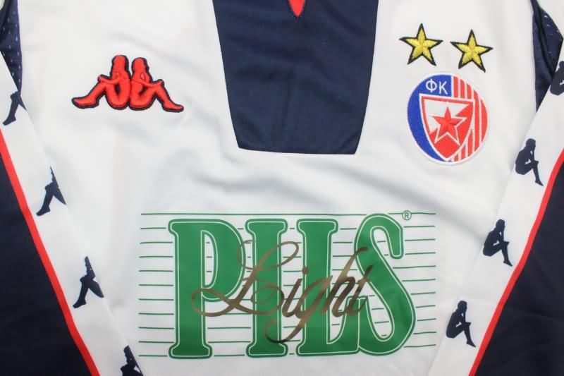 AAA(Thailand) Red Star Belgrade 1990/91 Away Long Sleeve Retro Soccer Jersey