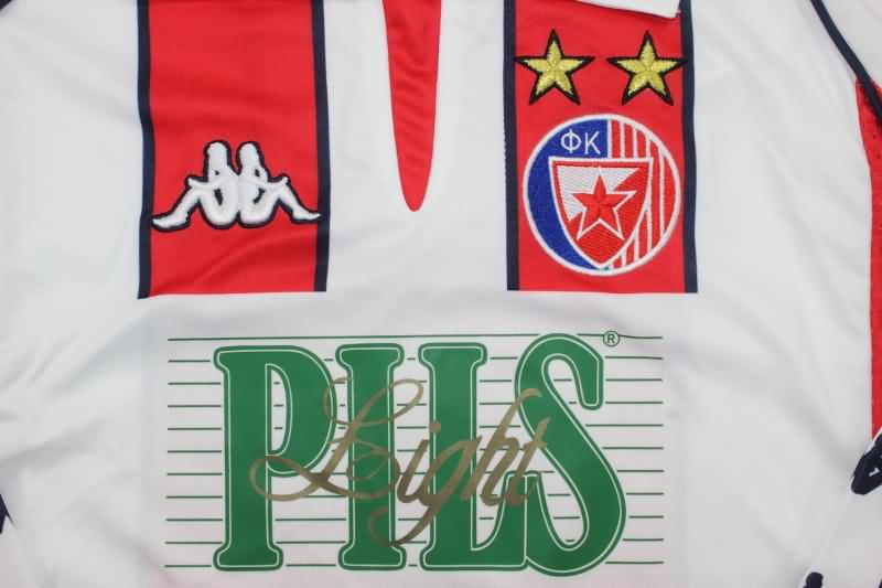 AAA(Thailand) Red Star Belgrade 1990/91 Home Long Sleeve Retro Soccer Jersey