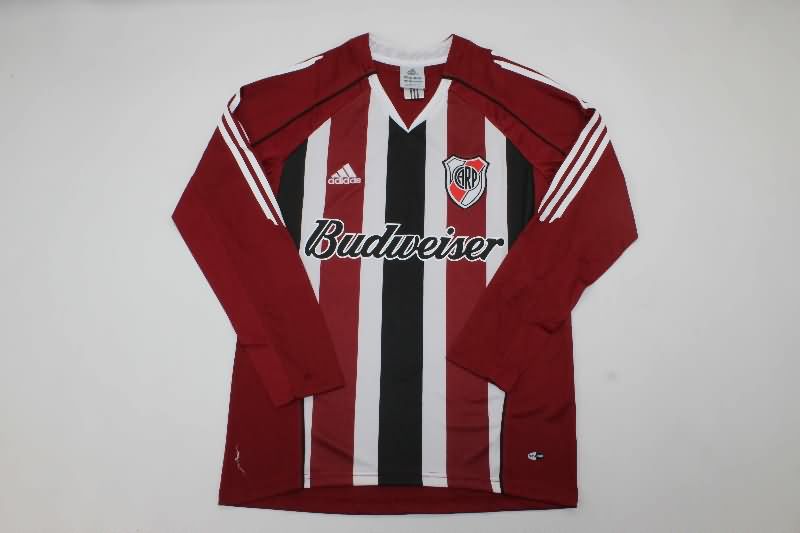 AAA(Thailand) River Plate 2005/06 Away Long Sleeve Retro Soccer Jersey