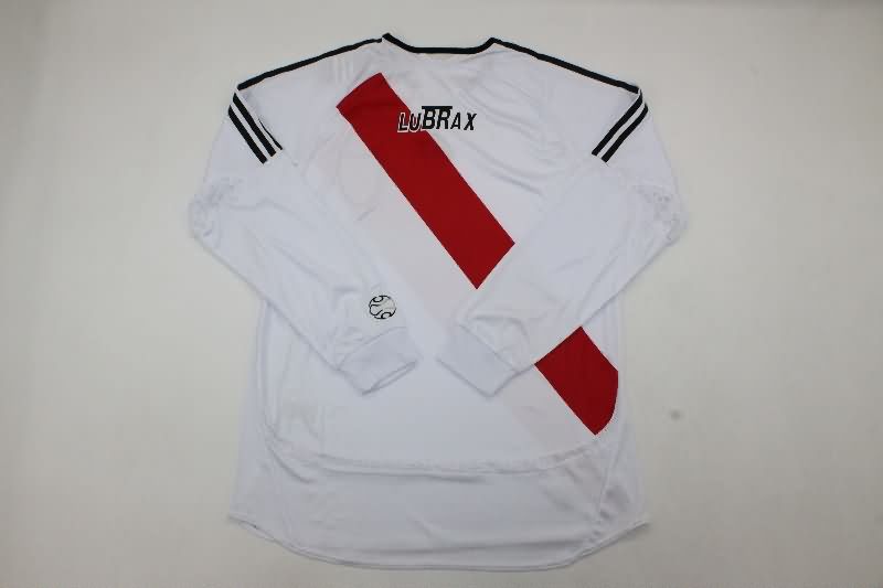 AAA(Thailand) River Plate 2006/07 Home Long Sleeve Retro Soccer Jersey