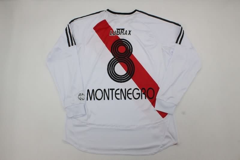AAA(Thailand) River Plate 2006/07 Home Long Sleeve Retro Soccer Jersey