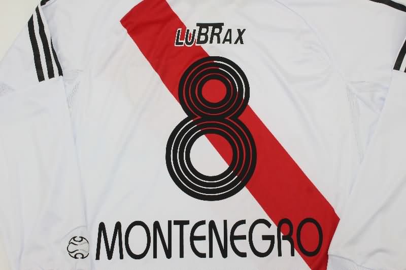AAA(Thailand) River Plate 2006/07 Home Long Sleeve Retro Soccer Jersey
