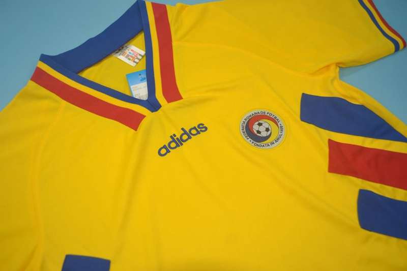 AAA(Thailand) Romania 1994 Home Retro Soccer Jersey