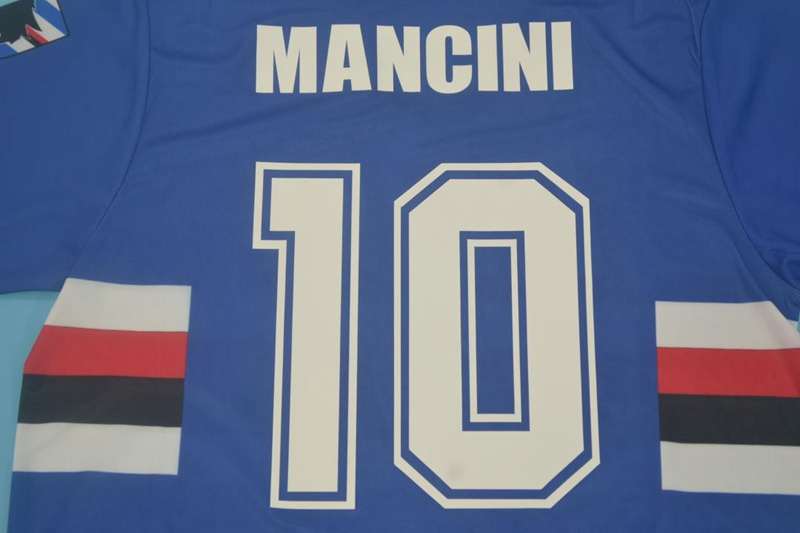 AAA(Thailand) Sampdoria 1990/91 Home Retro Soccer Jersey