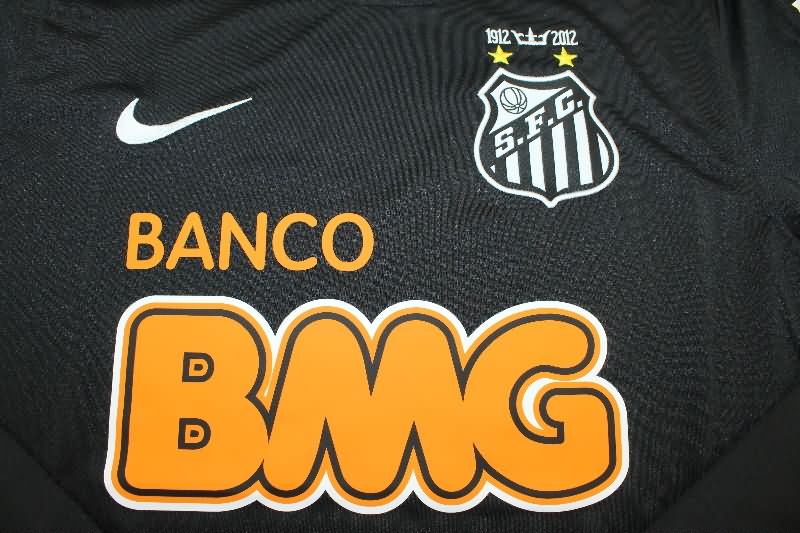 AAA(Thailand) Santos 2012/13 Black Retro Long Sleeve Soccer Jersey
