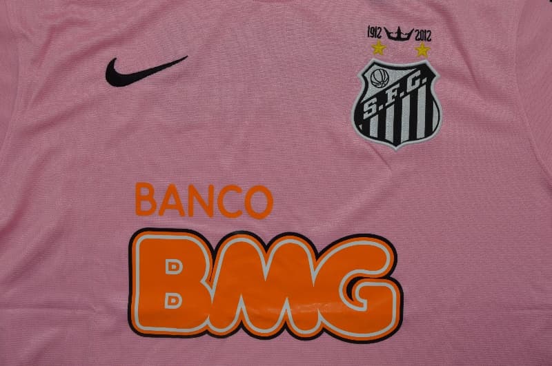 AAA(Thailand) Santos 2012/13 Pink Retro Soccer Jersey