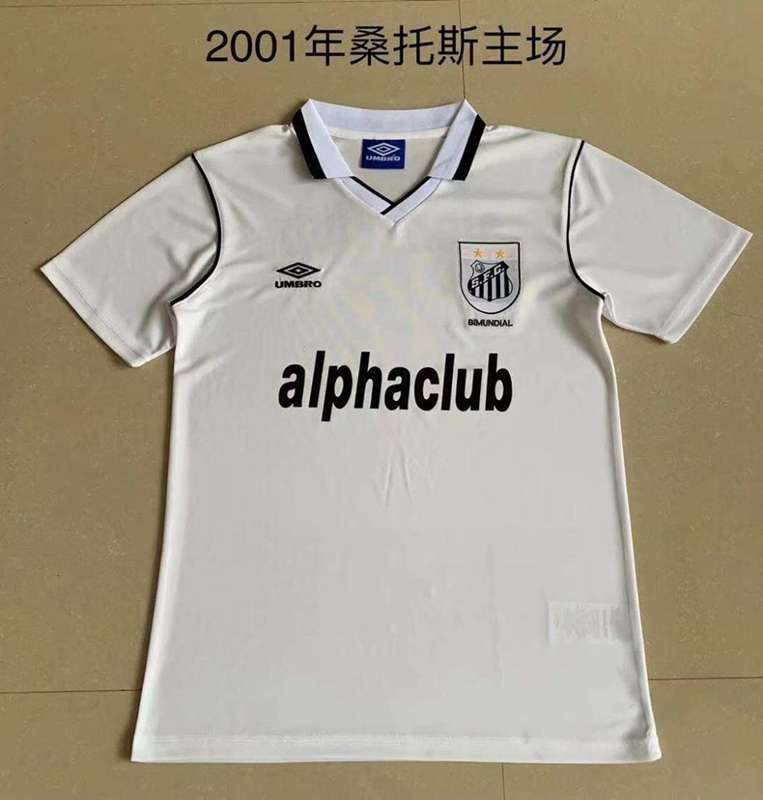 AAA(Thailand) Santos 2001 Home Retro Soccer Jersey