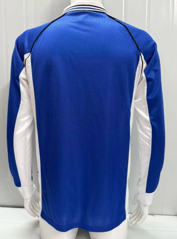 AAA(Thailand) Schalke 04 1998/2000 Home Retro Long Sleeve Soccer Jersey